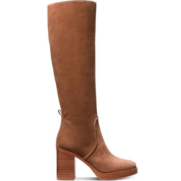 **NEW** Michael Kors Hayden 100% Suede Tall Knee High Boots - Brown -Size 7 - Picture 1 of 6